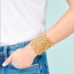 Stella & Dot Chantilly Gold Lace Cuff